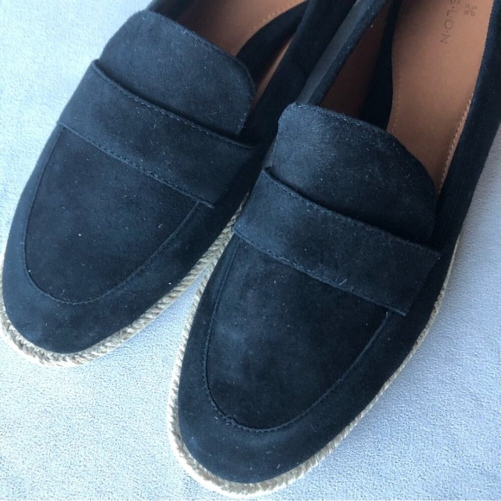 Caslon ~ Tristian Suede Loafer Espadrille ~ Womens Size 10 ~ Black